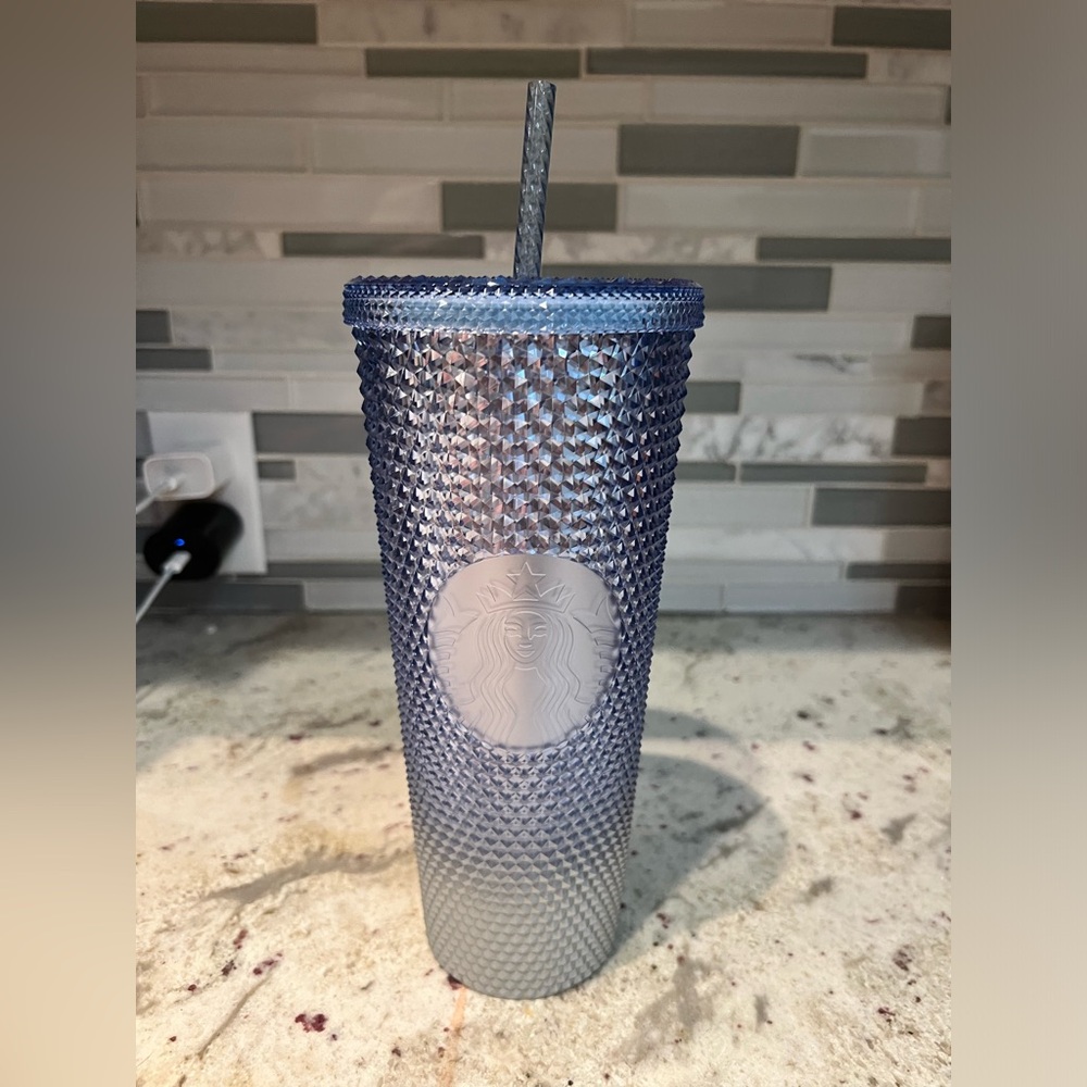 Starbucks Holiday Icicle Blue Gradient Ombre Bling Studded Tumbler Venti 2023